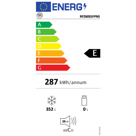BERTAZZONI RFZ60S5FPNS X PMH Ημιεντοιχιζόμενος Καταψύκτης 212cm Inox